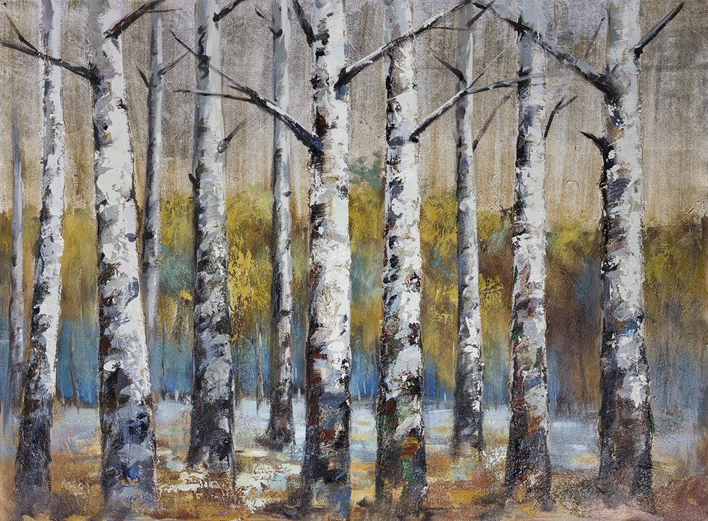 Hand-painted canvas wall art measuring 900 x 1200mm, stretched over wooden frame, ready to hang.