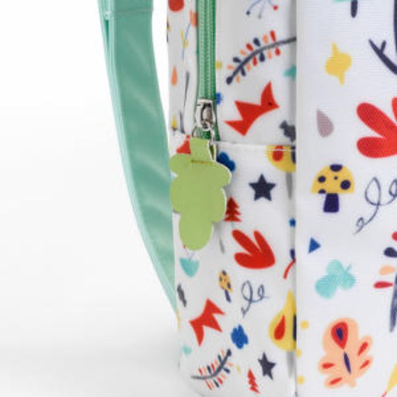 Colorful Djeco Squirrel Backpack featuring playful designs, adjustable straps, and spacious interior for kids' adventures.