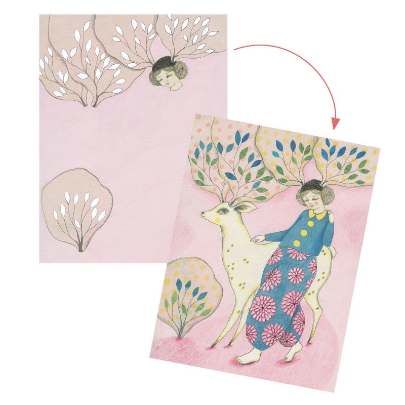 Watercolour Pencils Kit by Djeco featuring vibrant, blendable pencils for all ages, perfect for creating stunning artwork.