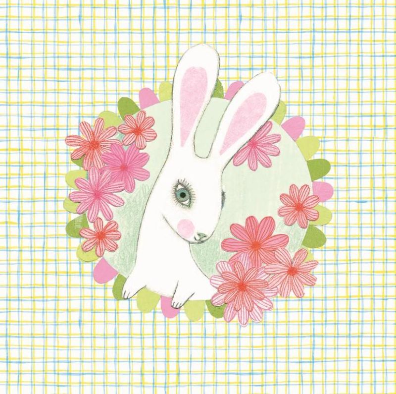 Djeco Music Box featuring a twirling rabbit trying to catch a butterfly, perfect for children's decor and keepsakes.