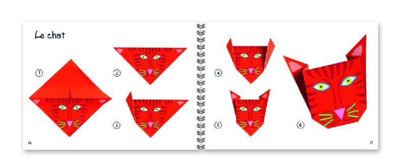 Colorful Djeco origami set featuring six animal designs, encouraging creativity and fine motor skills in children aged 6 and up.