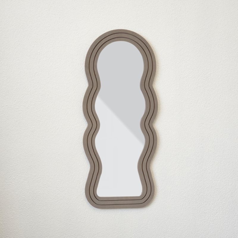 Arch Mirror - Wavey Grey (71cm)