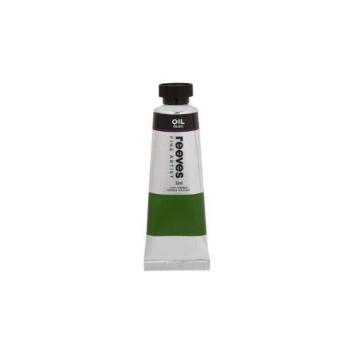 Reeves Fine Artists Oil 50ml in Sap Green, a smooth, non-toxic paint ideal for blending and glazing in your artwork.