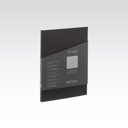 Eco-friendly A5 notebook with 90gsm Bioprima dots, 80 detachable sheets, and a durable canvas-like cover, ideal for note-taking.