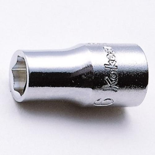 Koken 2400A 6pt socket 1/4" drive 3/8", crafted in Japan from durable chrome molybdenum alloy for optimal grip and performance.