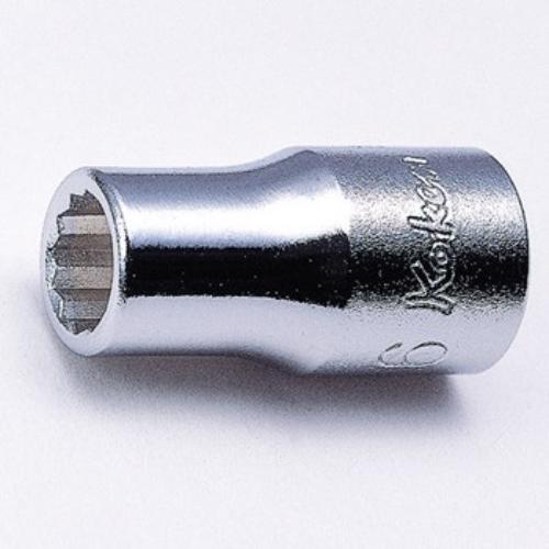Koken 2405M 12pt socket, 1/4" drive, 13mm size, crafted in Japan for durability and optimal torque transmission.