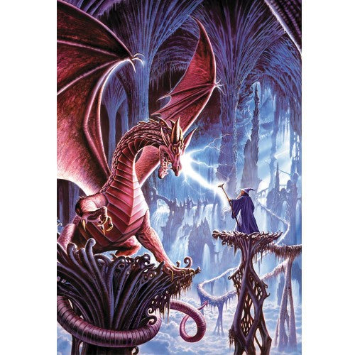 Vibrant 200-piece puzzle featuring a captivating dragon scene, ideal for ages 7+, made with eco-friendly materials.