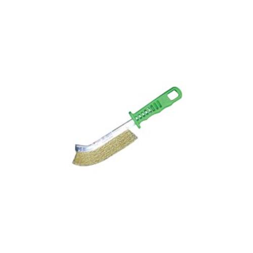Jaz Universal Hand Brush with brass wire for efficient cleaning in tight spaces, measuring 255mm x 16mm, ideal for metalwork.