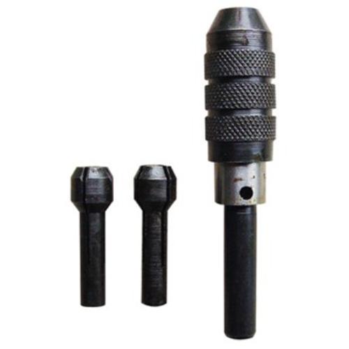 Ozar Pin Chuck Set with three collets for precise drilling of small bits from 0-2.4mm, ideal for detailed projects.
