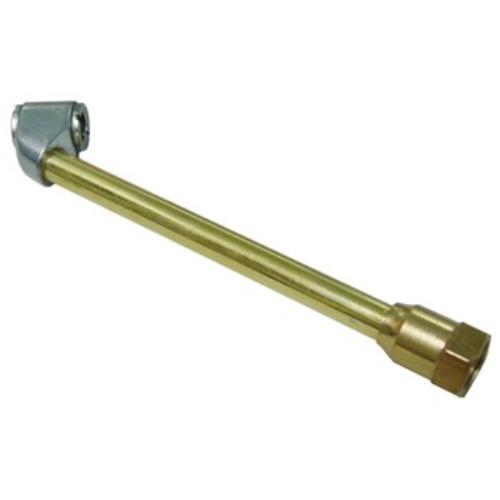 AmPro Air Dual Head Tyre Chuck featuring angled dual head and rubber gasket for easy, airtight tyre inflation.