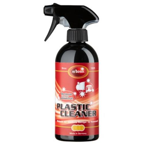 Autosol Plastic Cleaner 500ml, eco-friendly liquid for cleaning and revitalizing all plastic surfaces with a brilliant finish.