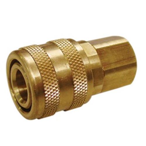 AmPro Female Coupler Brass 3/8" BSP, durable and corrosion-resistant for secure plumbing connections. Ideal for DIY and professional use.