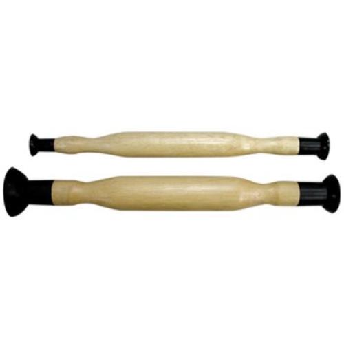 AmPro Valve Suction Cup Set (2pc) with hardwood handle for secure lapping of valves 8-34mm in diameter, ideal for DIY and mechanics.