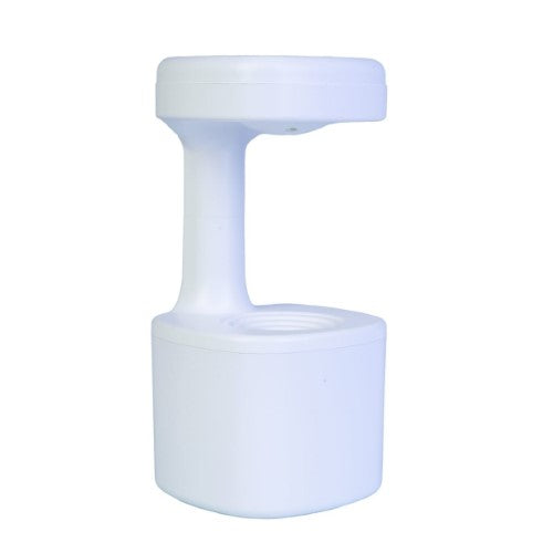 A sleek 21.1cm diffuser that creates the illusion of floating water droplets while releasing calming lavender aromatherapy.