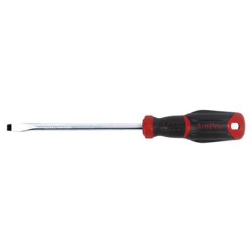 AmPro Power Grip Flat Screwdriver 3 x 60mm, featuring a durable chrome molybdenum steel blade and cushioned grip for comfort.