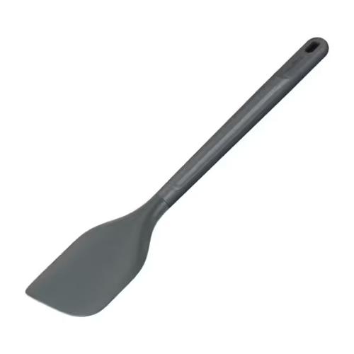 Large Zyliss Spatula with eco-friendly wheat straw handle, heat-resistant silicone head, and scratch-resistant design.