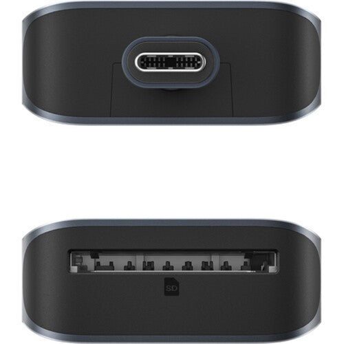 Targus HyperDrive USB Hub with 6 ports for Mac, PC, and ChromeOS, featuring 4K support, fast data transfers, and pass-through charging.