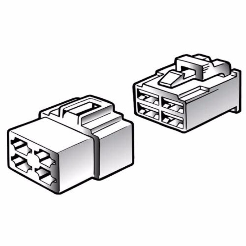 Narva 4 Way Quick Connect Male & Female connector for easy automotive wiring, rated 20A, includes terminals for reliable connections.