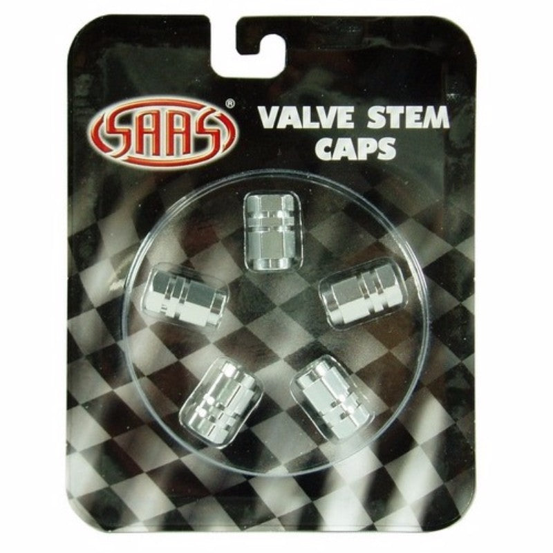 Silver Valve Caps Pk5