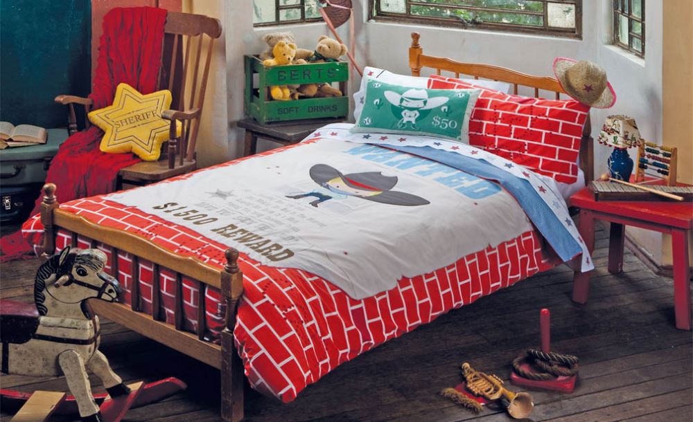 Vibrant kids' single duvet featuring playful design, 100% cotton, reversible, and includes a matching pillowcase.