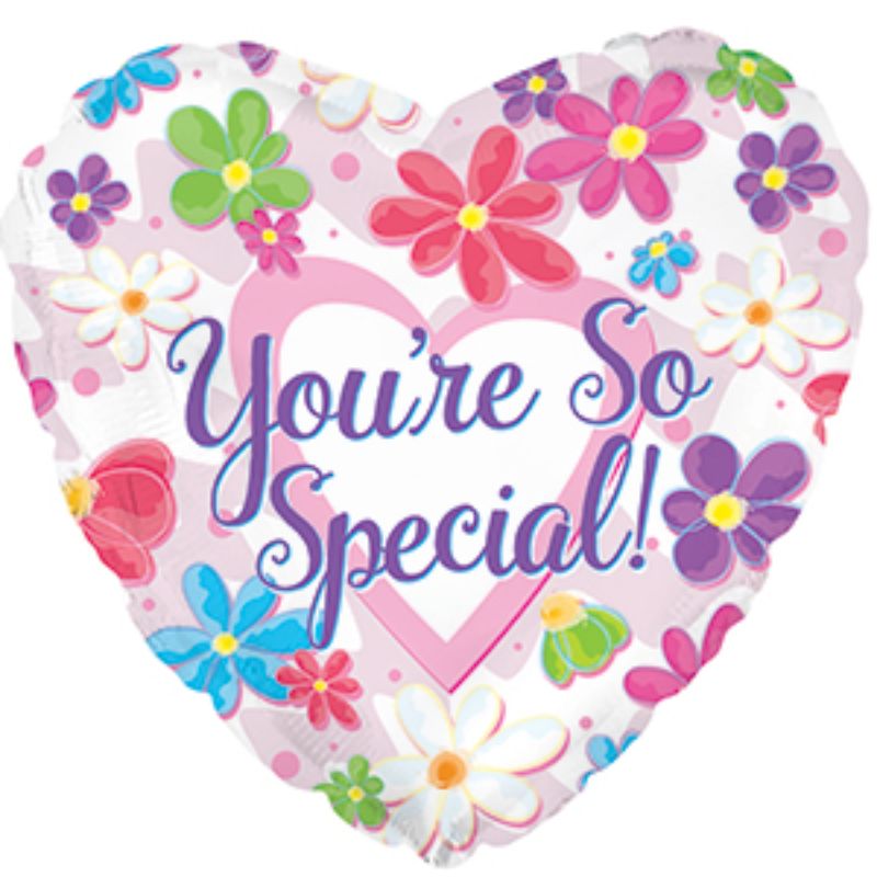 Air-filled 9" balloon featuring vibrant flower design, perfect for celebrating loved ones on any occasion.