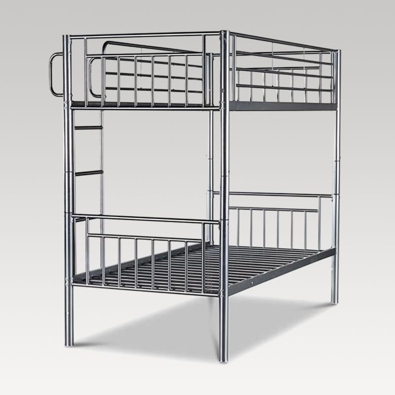 Modern Purus Single Bunk Bed with metal construction, safety rail, and collapsible design for versatile sleeping solutions.