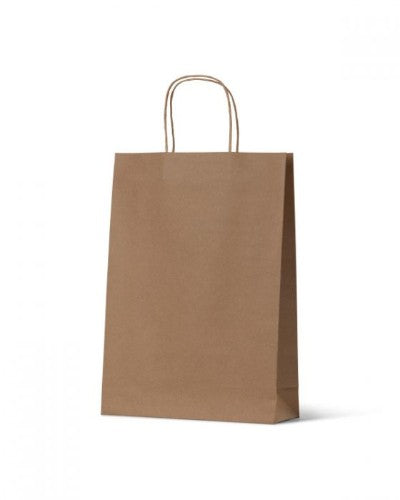 Premium brown kraft triple wine bag, holds three bottles, eco-friendly, with sturdy twist handle, perfect for gifting.