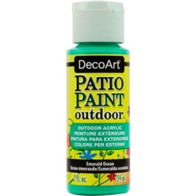 2oz Emerald Ocean Patio Paint, vibrant, water-resistant formula for refreshing outdoor furniture and decor.