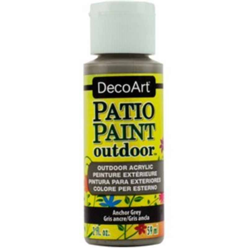 Patio Paint 2oz in Anchor Grey, ideal for outdoor surfaces with durable, weather-resistant finish and fast-drying formula.