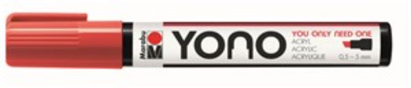 Marabu Yono 125 Chisel Cherry acrylic marker for versatile, vibrant art on various materials with replaceable precision tips.