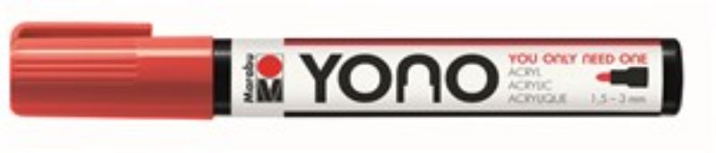 Bright cherry acrylic marker for versatile use on various surfaces, featuring waterproof, opaque, and blendable inks.