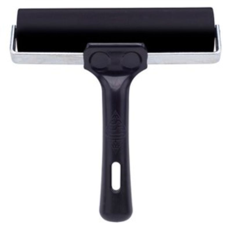 Professional Ink Roller 6" with EPDM rubber for even, vibrant ink coverage in printmaking and artistic projects.