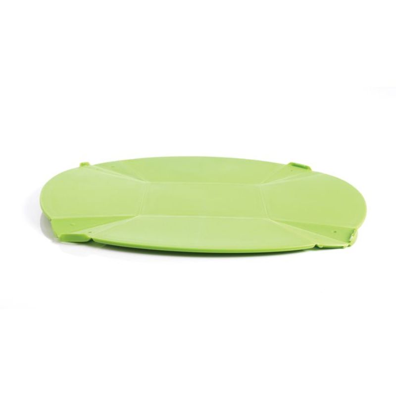 Set of 2 versatile ORIGAMI BOARDS in green, transforming from cutting boards to bowls with built-in clips and non-slip bases.