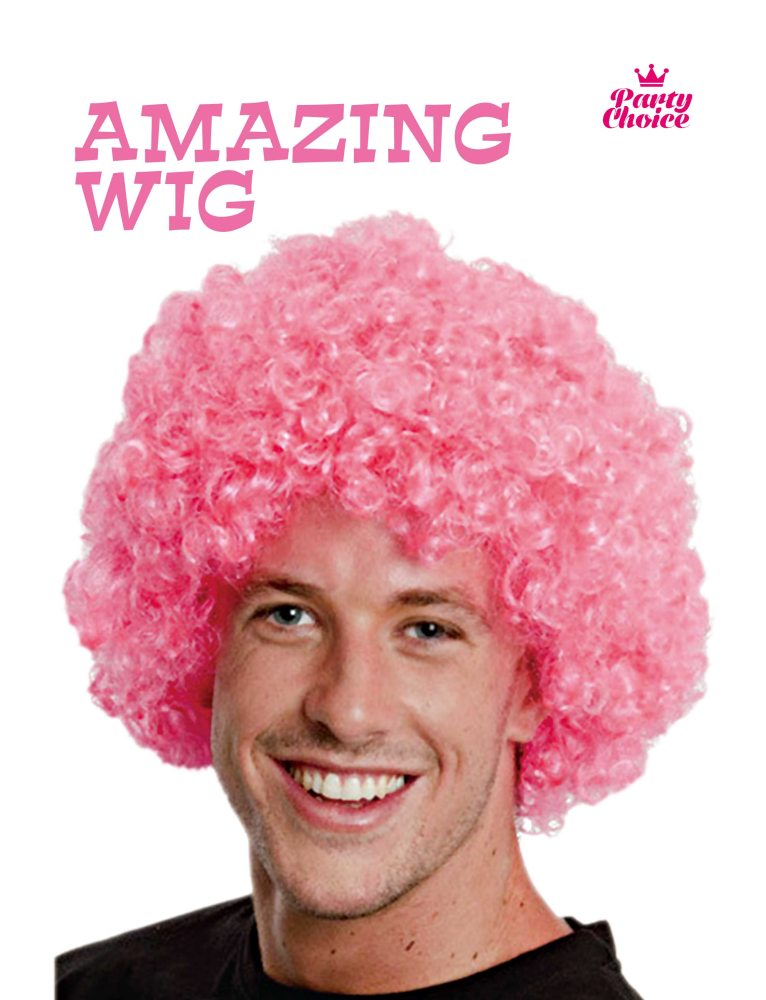 Vibrant pink bob wig for men, perfect for Halloween, cosplay, or themed dress-up events, ensuring a fun and stylish appearance.