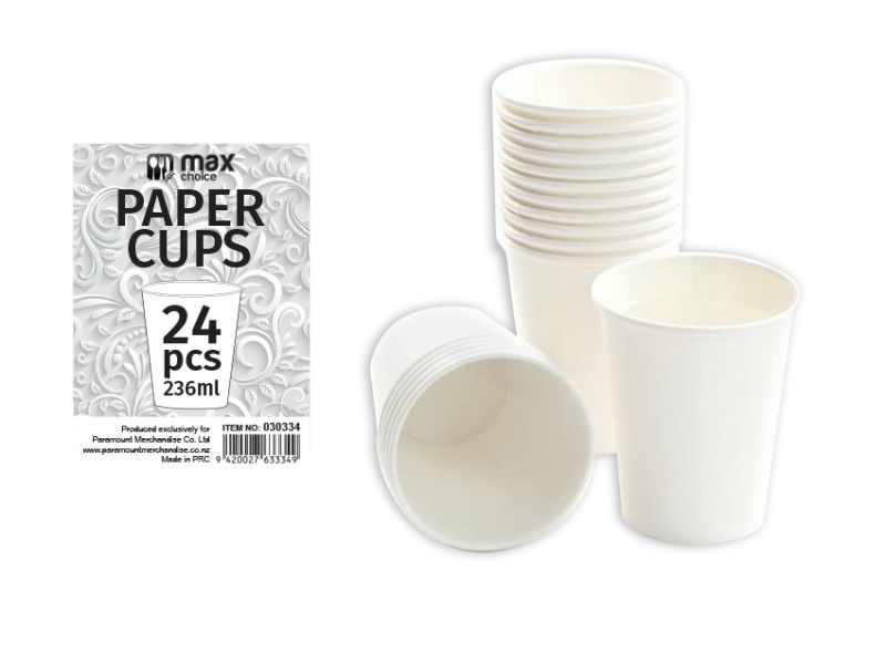 Premium MC Heavyduty Paper Cups, 236ml, eco-friendly, durable for hot/cold drinks; ideal for events, pack of 480.