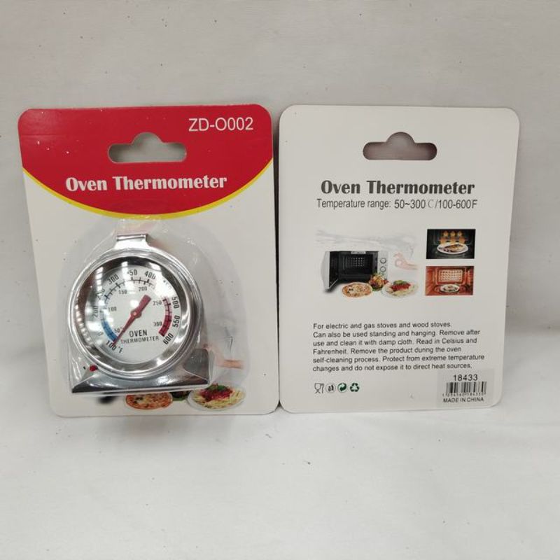 Set of 12 stainless steel oven thermometers with easy-to-read dials for accurate baking and roasting temperature control.