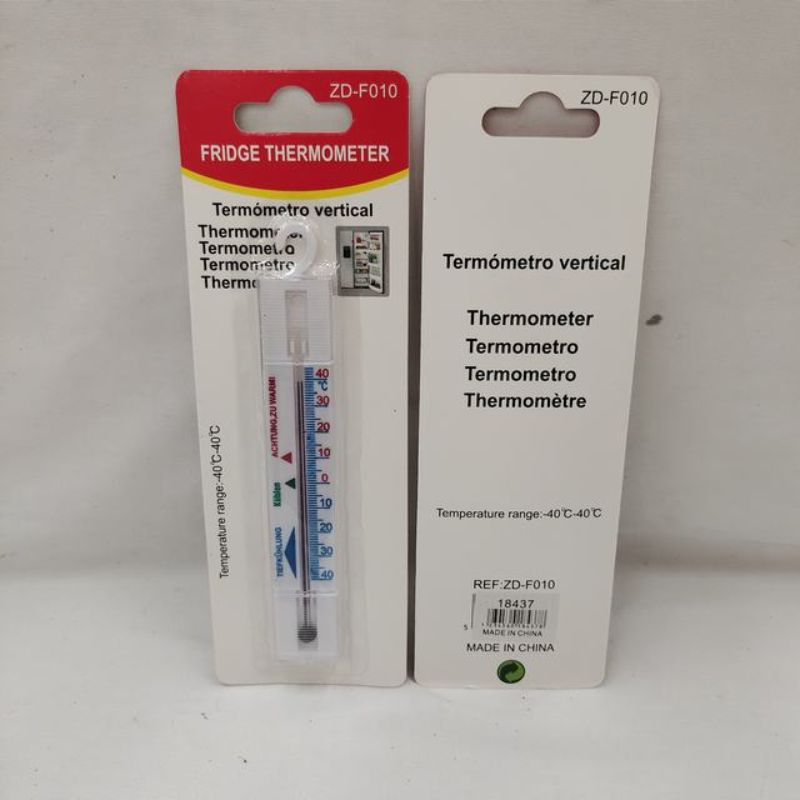 Set of 12 refrigerator thermometers with easy-to-read dials for precise temperature monitoring in kitchens and commercial spaces.