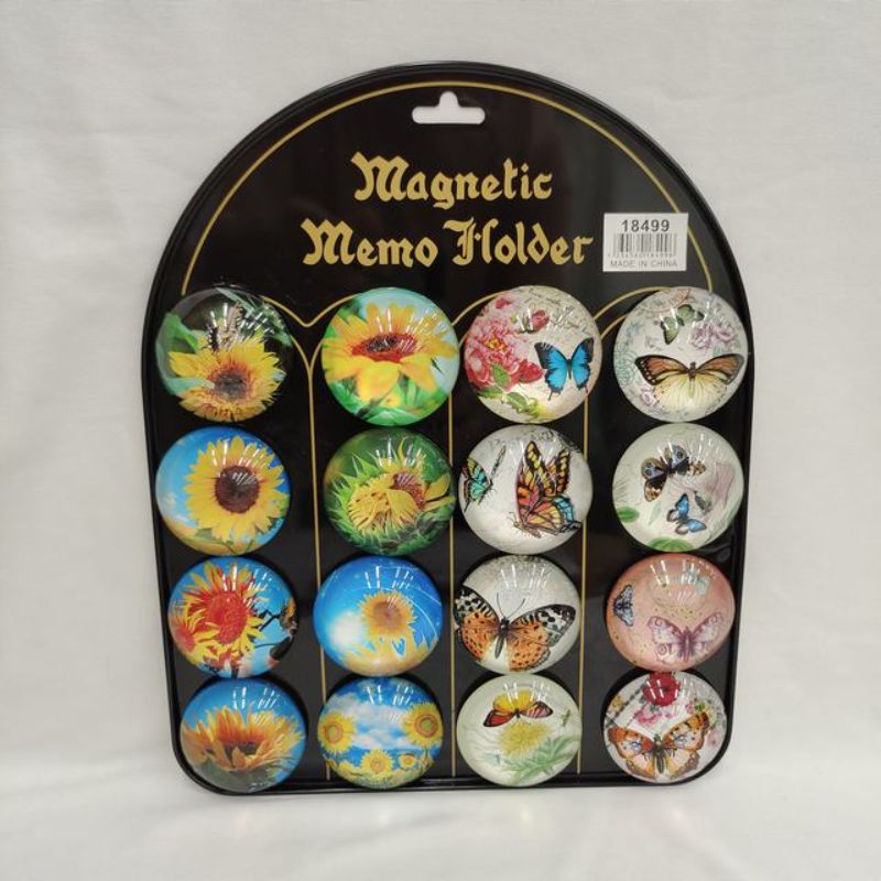 Vibrant 5CM refrigerator magnet stickers featuring nature motifs like leaves, flowers, and wildlife, perfect for home decor.