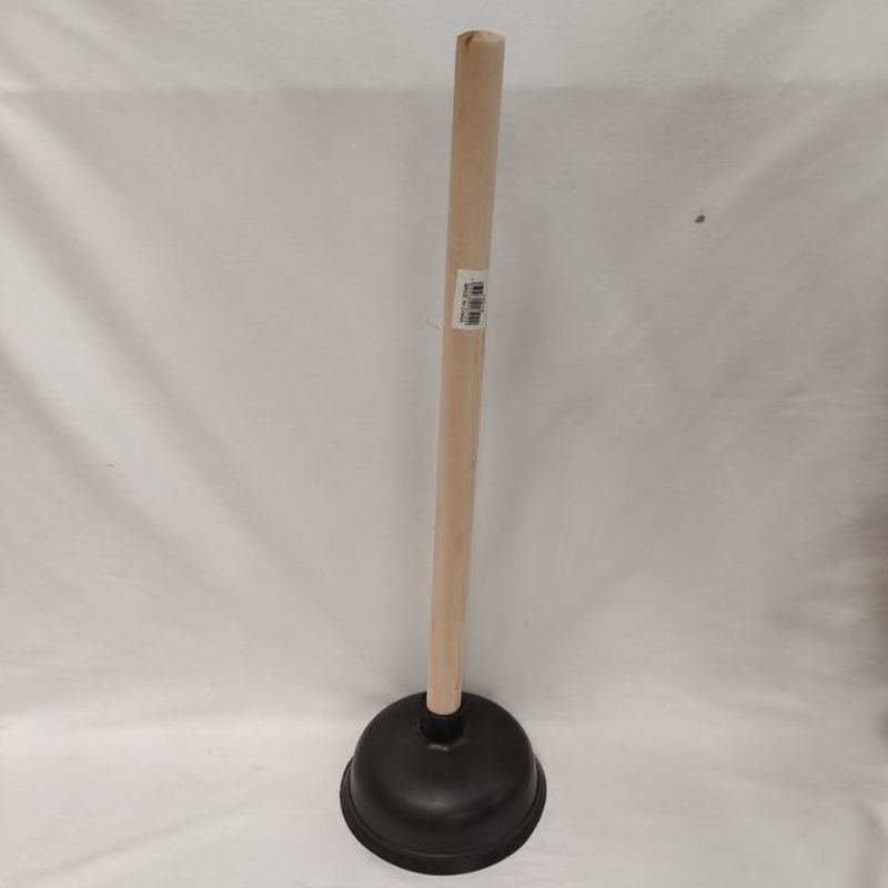 Set of 12 wooden toilet plungers with ergonomic grips for effective clog removal and stylish bathroom maintenance.