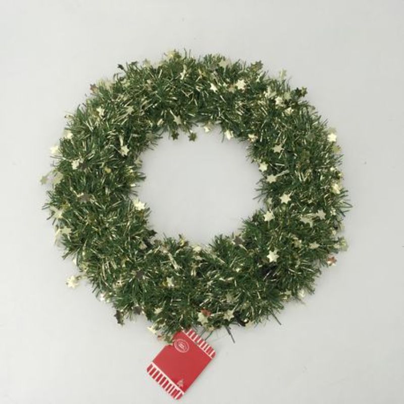 Gold Christmas garland set of 6, each 30cm, perfect for elegant holiday decorating and enhancing festive atmospheres.