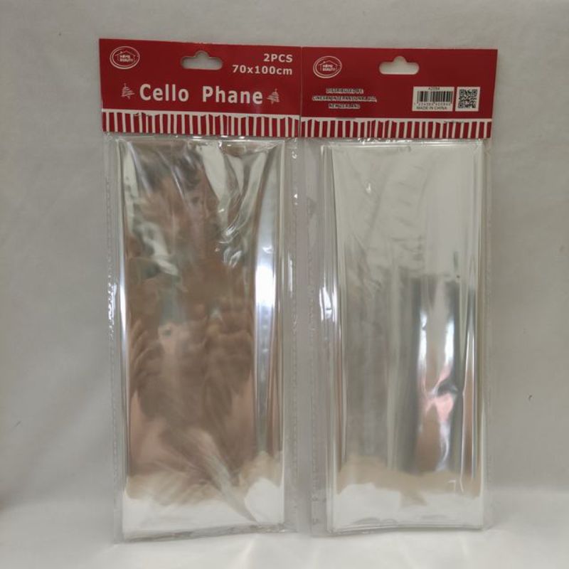 Clear wrapping paper sheets (70 x 100cm) in a pack of 12, perfect for elegant gift presentation and customization.