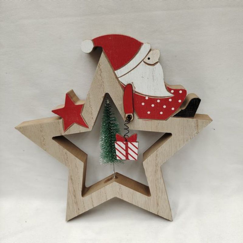 Set of 6 elegant five-pointed star pendants for Christmas, adding charm and sparkle to your holiday decor.