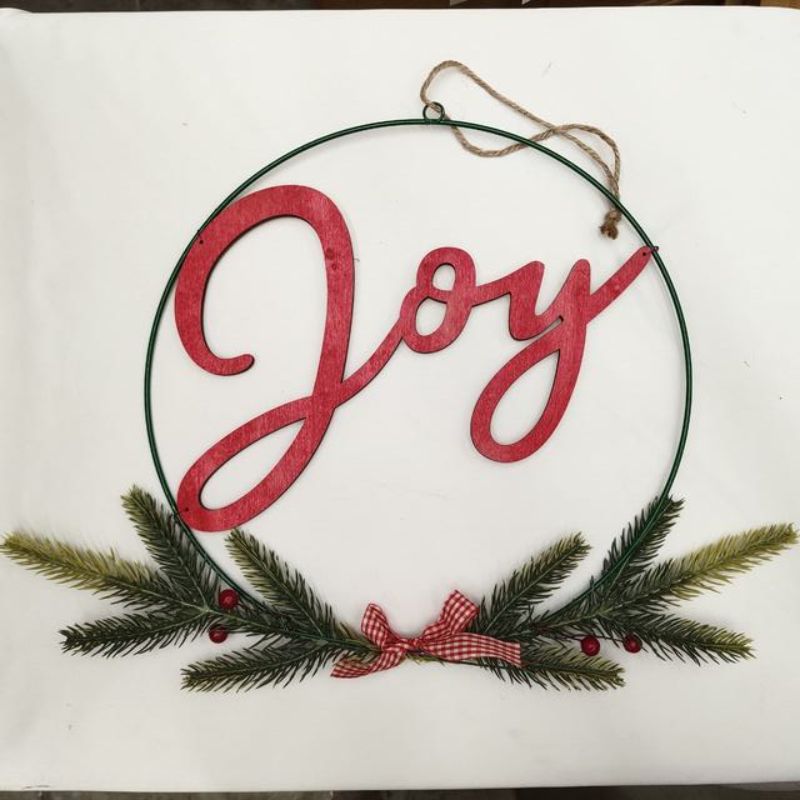 Set of 6 'Joy' Christmas Ornaments, intricately designed to enhance holiday decor with festive cheer and lasting style.