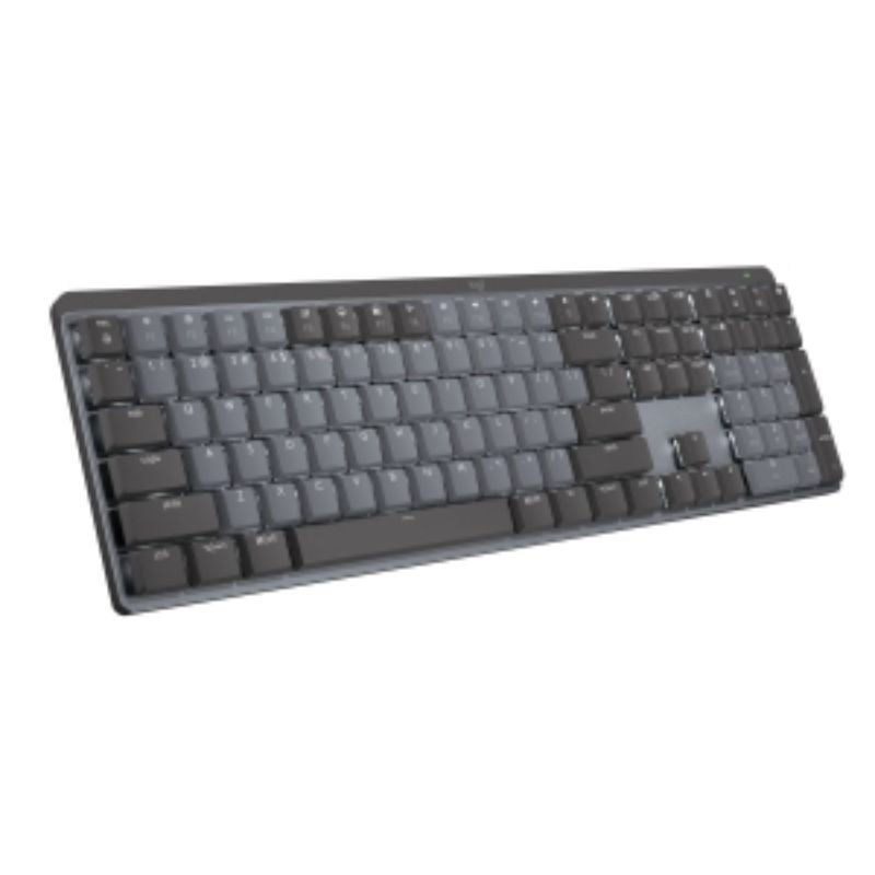 Logitech MX Mechanical Keyboard with backlit keys, low-profile mechanical switches, and multi-device connectivity for enhanced productivity.
