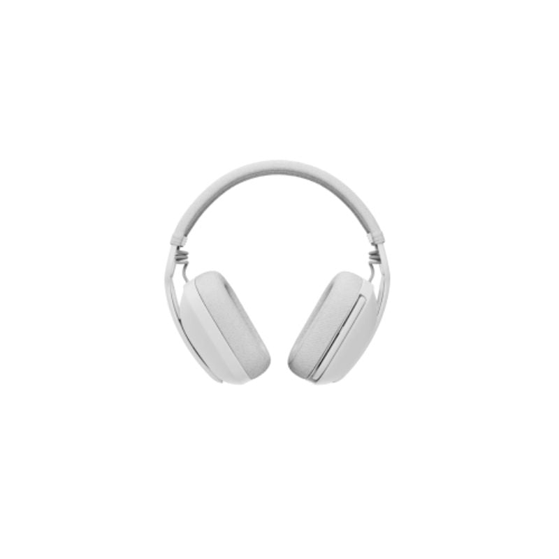 Logitech Zone Vibe 100 wireless headset with Bluetooth, featuring immersive audio, noise-canceling mic, and eco-friendly design.