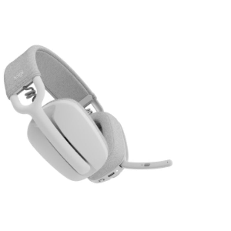 Wireless Logitech Zone Vibe 100 Headset with noise-canceling mic and 40mm speakers for immersive audio and comfort.