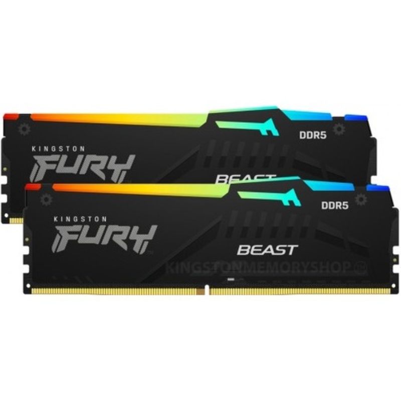 Kingston FURY Beast 32GB (2 x 16GB) DDR5 SDRAM Memory Kit - For Motherboard, Com