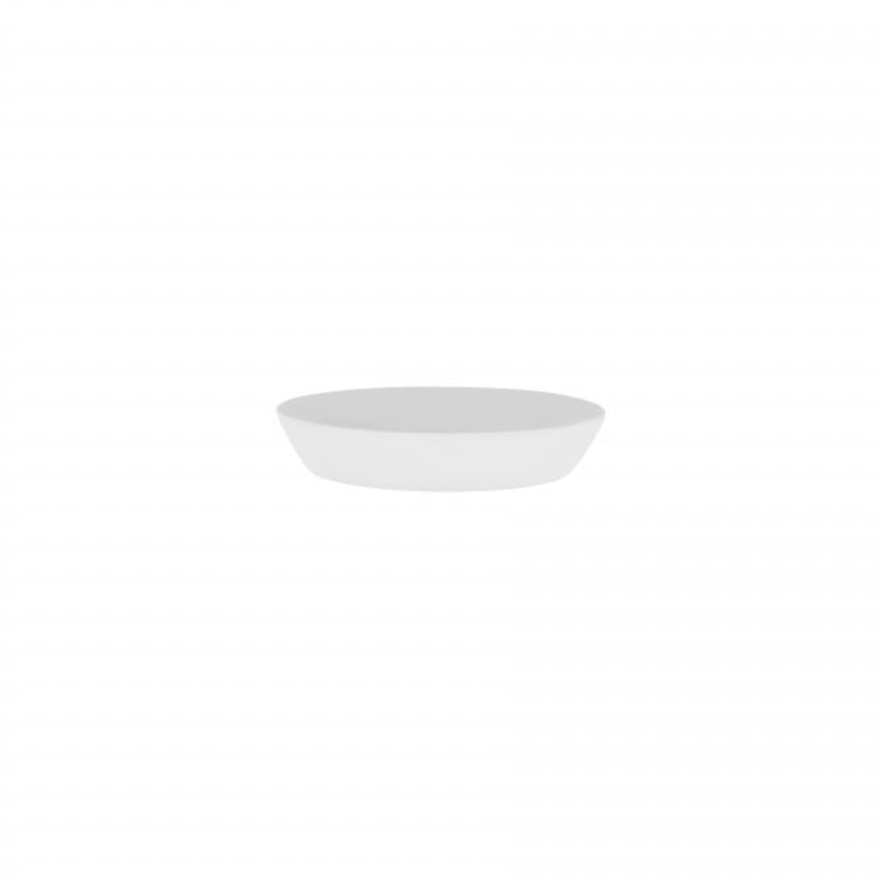 Elegant 23cm round white porcelain bowl, perfect for enhancing any dish; durable, dishwasher, microwave, and oven safe.