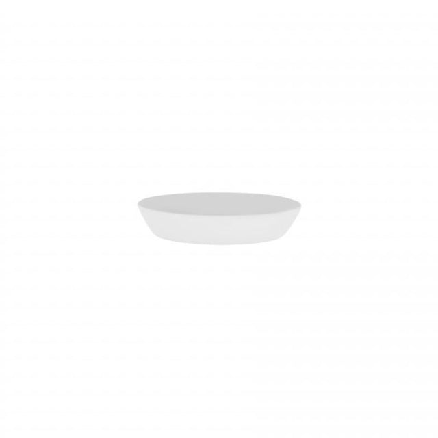 Elegant 23cm round white porcelain bowl, perfect for enhancing any dish; durable, dishwasher, microwave, and oven safe.