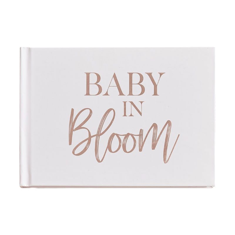 Baby In Bloom - Rose Gold & Blush Baby Shower Guest Book
